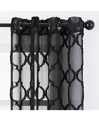 Chanasya Premium 2-Panel Faux Linen Shimmer Textured Sheer Curtain Panels