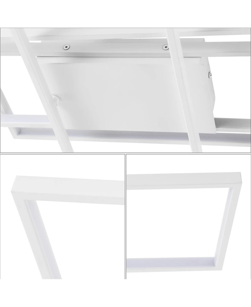 Jonathan Y Palco Contemporary Minimalist Metal Adjustable Dimmable Geometric Integrated Led Flush Mount