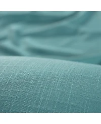 Chanasya Premium 2-Panel Soft Textured Semi Sheer Grommet Curtains for Window Living Room Bedroom Kitchen Office