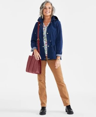 Style Co Womens Utility Jacket Henley Shirt High Rise Jeans Tote Boots Accessories Created For Macys