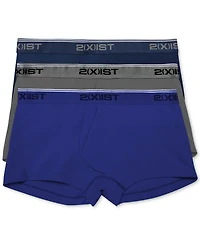 2(x)ist Men's Cotton Stretch 3 Pack No-Show Trunk