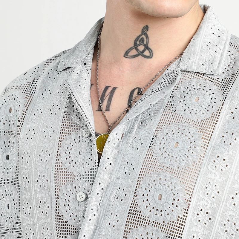 Campus Sutra Men's Oversized Candy Striped Shirt