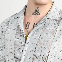 Campus Sutra Men's Oversized Candy Striped Shirt