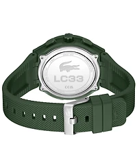 Lacoste Men's LC33 Khaki Silicone Strap Watch 45mm