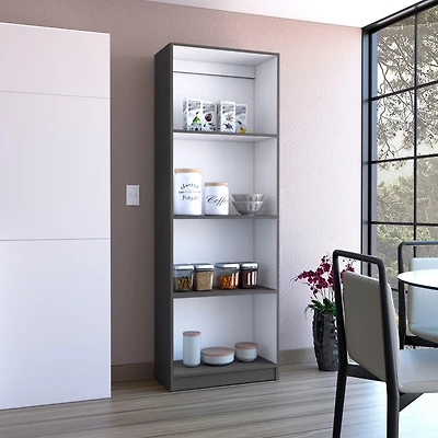 Vinton Bookcase with Spacious Tier-Shelving Design