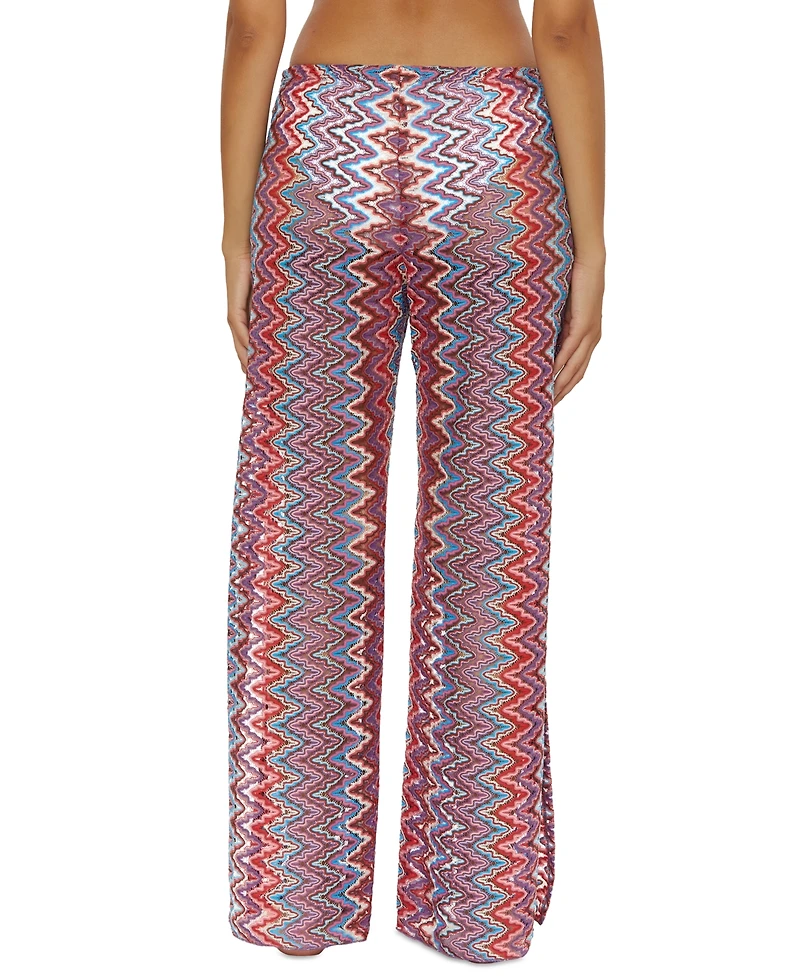 Becca Women's Sundown Crochet Split-Leg Cover-up