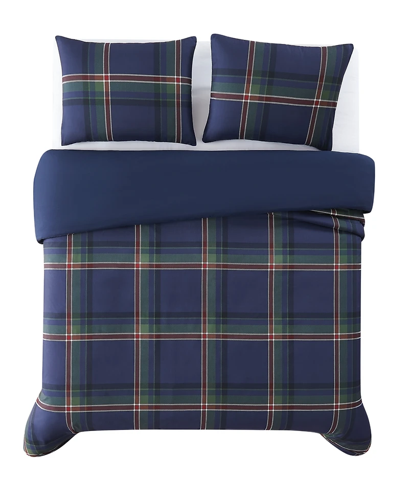 Truly Soft Bronson Plaid 3-Pc. Duvet Cover Set, King