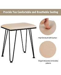 Industrial Makeup Dressing Table with 3 Lighting Modes-Rustic Brown