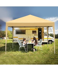 Slickblue Two Doors & Windows Practical Waterproof Right-Angle Folding Tent