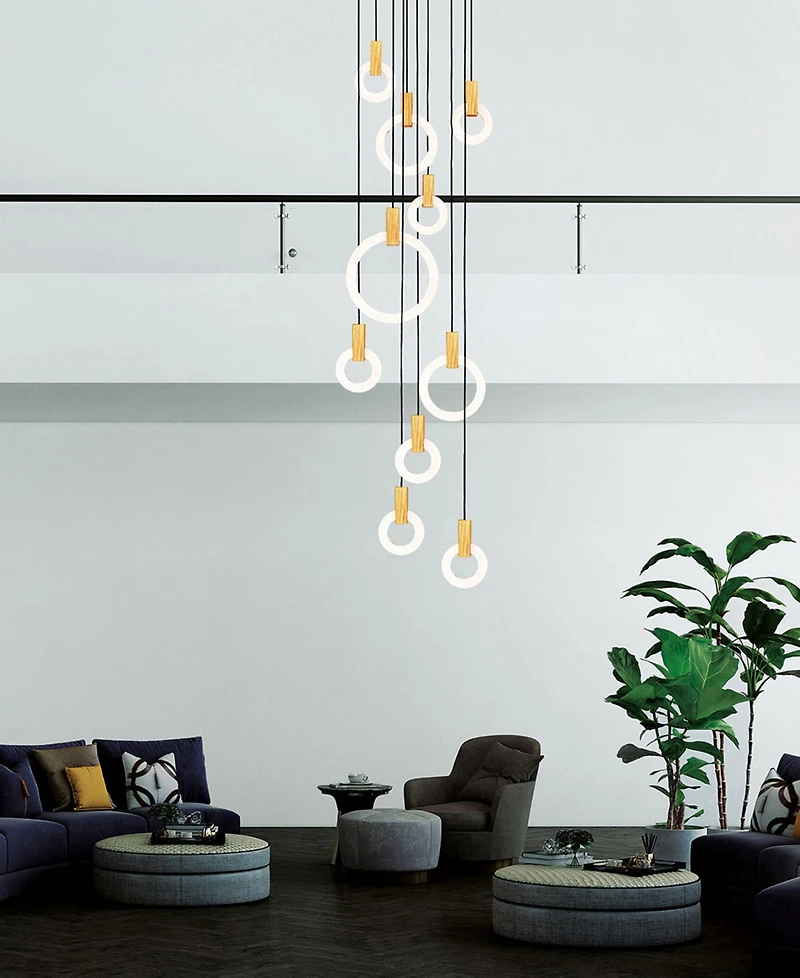 Cwi Lighting 96" Metal Anello Led Pendant