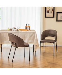 Dining Chair Set of with High-density Sponge Cushion Sturdy X-shaped Frame