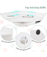 3-Tier Kids Corner Toy Storage Organizer with Usb Ports and Outlets 9 Cubbies