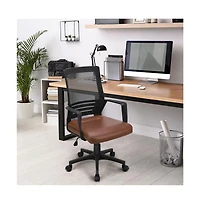 Yaheetech Home Office Desk Chair Mid Back Computer Chair