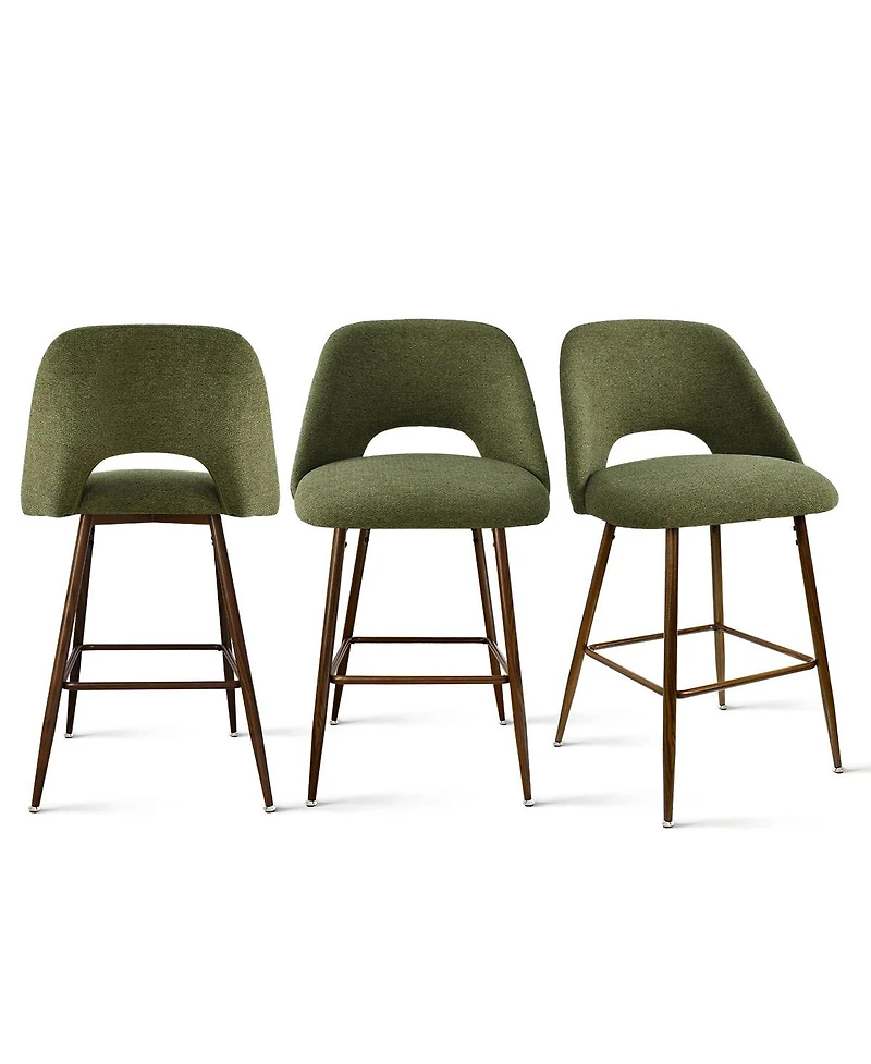Maison Boucle 26 Inches Counter Height Bar Stools Set Of 3-Maison Boucle