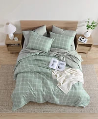 Swift Home Grid Plaid Reversible -Pc. Comforter Set
