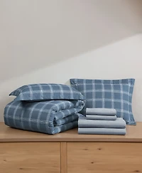 Swift Home Grid Plaid Reversible -Pc. Comforter Set