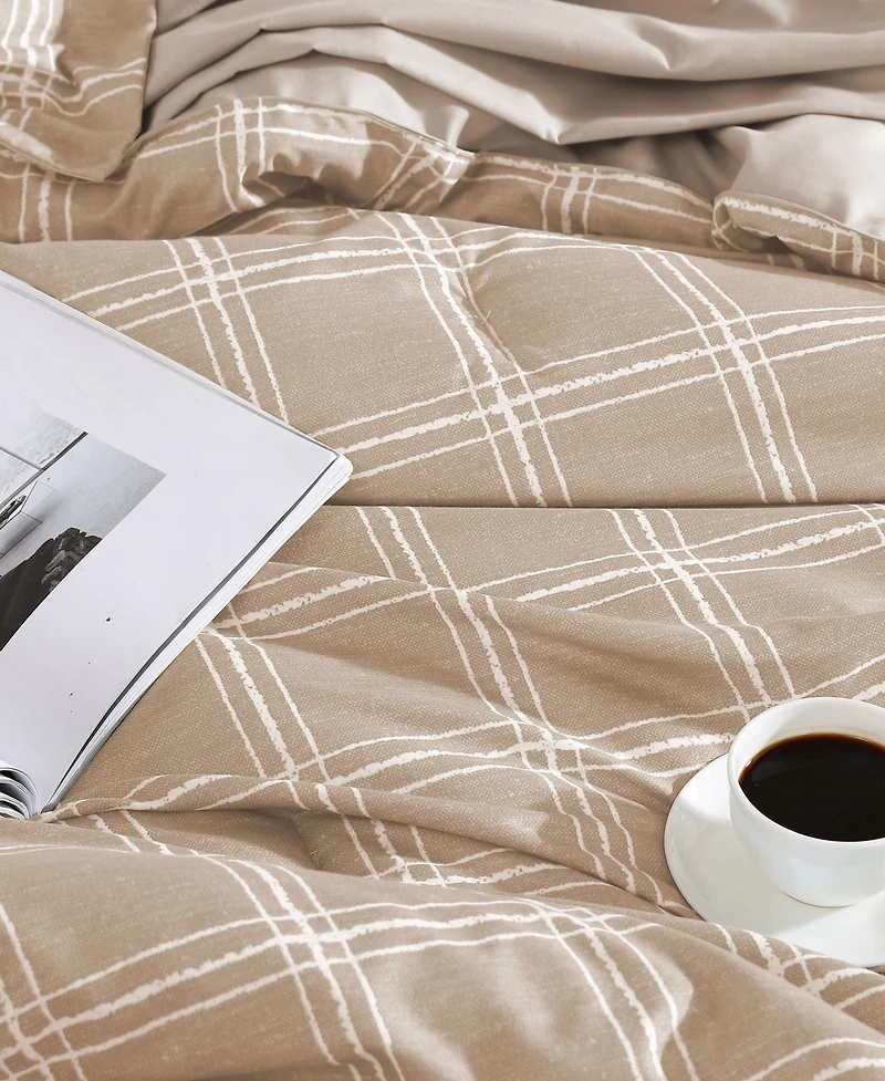 Swift Home Grid Plaid Reversible -Pc. Comforter Set