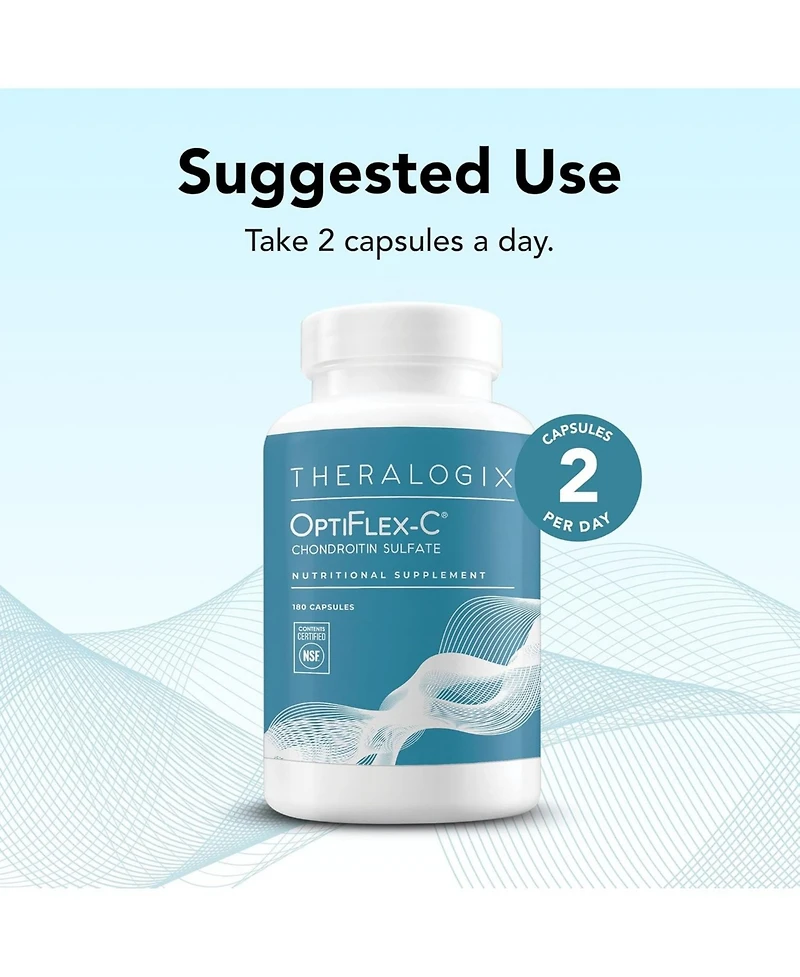 Theralogix OptiFlex-c Chondroitin Sulfate Joint Health Supplement (800mg) | 90 Day Supply