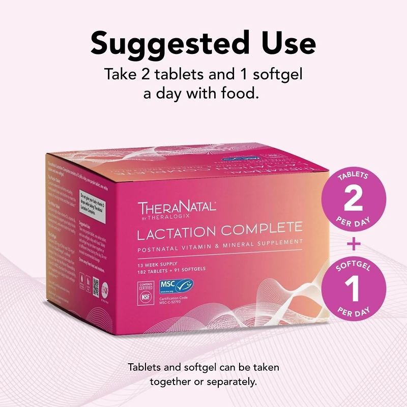 Theralogix TheraNatal Lactation Complete Postnatal Vitamins with Vitamin D