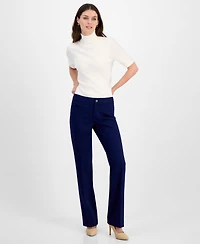 Anne Klein Petite Mid-Rise Bootcut Pants