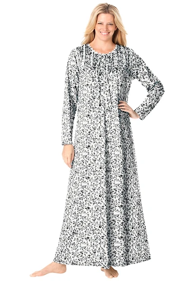 Dreams & Co. Women's Floral Knit Gown