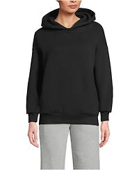 Lands' End Women's Serious Sweats Oversized Long Sleeve Hoodie Sweatshirt - Set Top