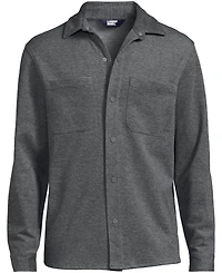 Lands' End Men's Knit Long Sleeve Shirt Jacket