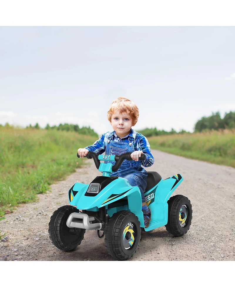 6V Kids Electric Quad Atv 4 Wheels Ride On Toy Toddlers Forward&Reverse