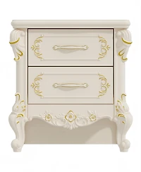 Homsee Rectangle White Wooden 1 Drawer Writing Desk