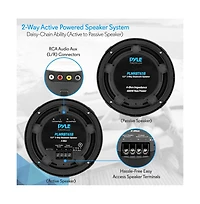 Pyle 6.5" Bluetooth Marine Speakers, Waterproof, 600 Watt, 2-Way Coaxial System
