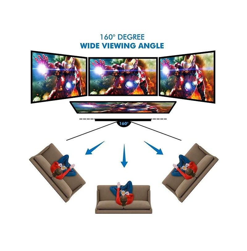 Pyle Outdoor Projection Screen - 120'' Portable, Lightweight Display with Frame Stand