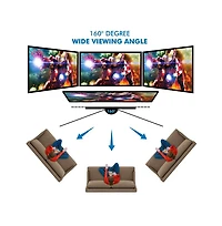 Pyle Outdoor Projection Screen - 120'' Portable, Lightweight Display with Frame Stand