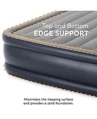 Intex Dura Beam Deluxe Pillow Raised Air Mattress Bed w/Pump, Queen (2 Pack)