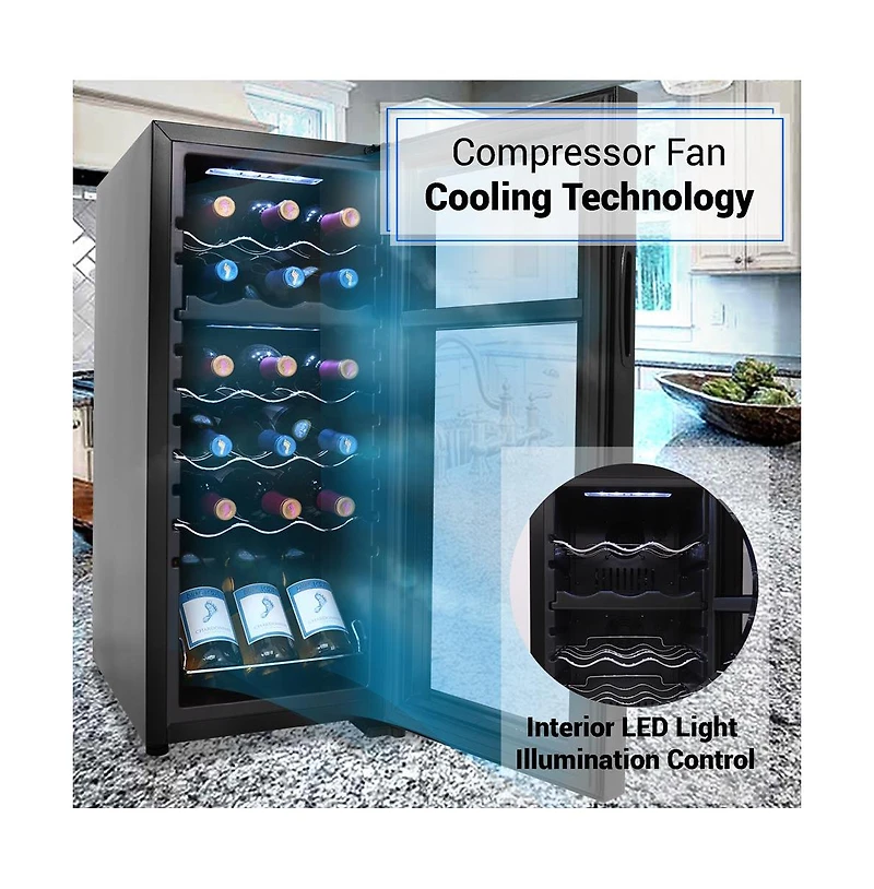 NutriChef Wine Chilling Refrigerator Cellar