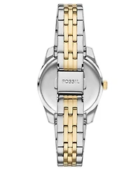 Fossil Women's Scarlette Three-Hand Date Two-Tone Stainless Steel Watch, 32mm