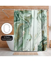 Abstract Shower Curtain Marble Petroleum by Pi Creative Art