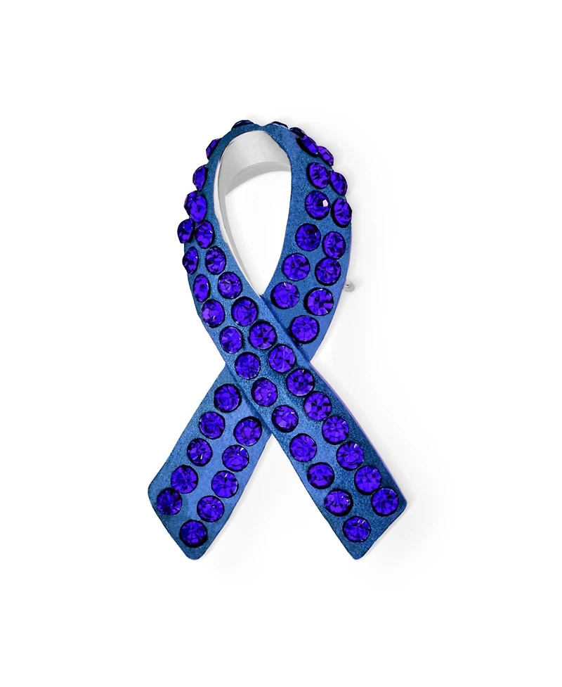 Bling Jewelry Cancer Awareness Brooch Pin Multi Color Crystal Enamel Support Symbol
