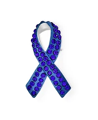Bling Jewelry Cancer Awareness Brooch Pin Multi Color Crystal Enamel Support Symbol