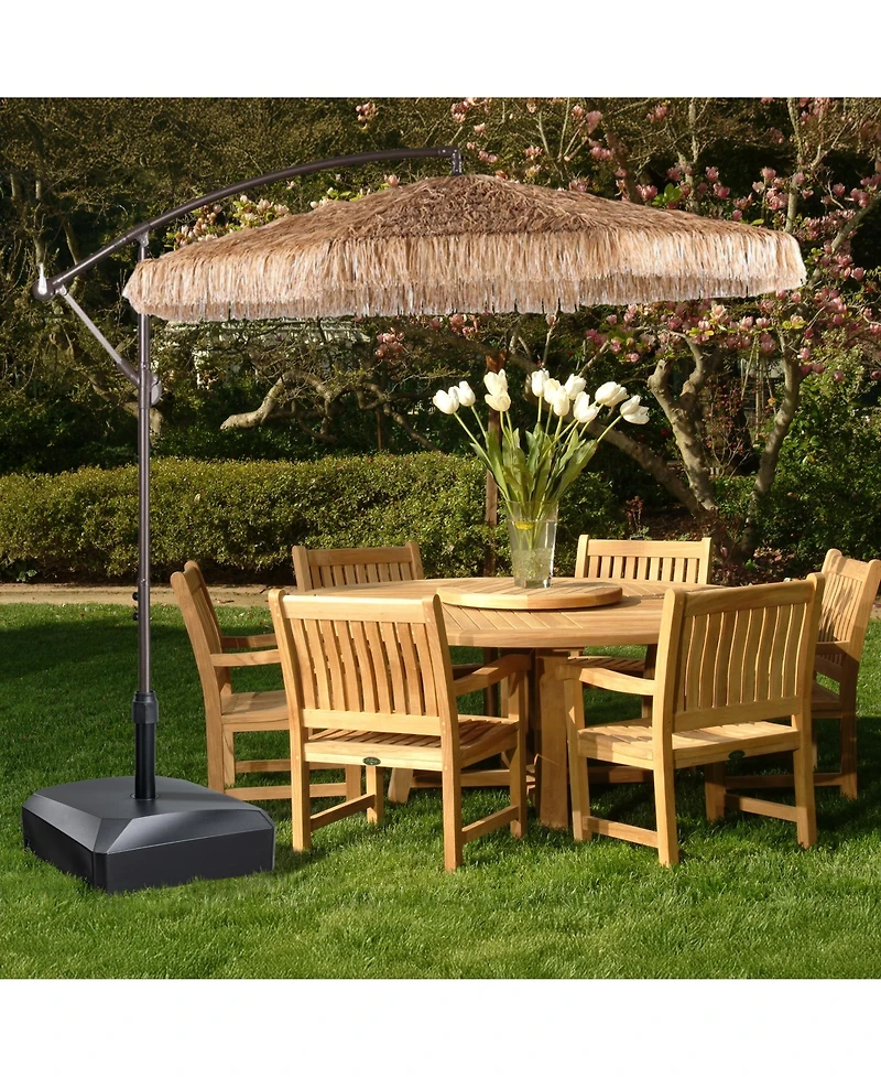 Aoodor Patio Umbrella Base With Wheels, Heavy Duty Fillable Market Stand For Patios, Poolside, Garden 4 2 Locks And Adjustable K