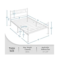 Yaheetech Platform Bed Frame with Metal Slats