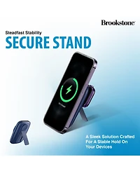 Brookstone 5,000mAh Capcity Magsafe Power Bank with Apple Watch Charger and Kickstand