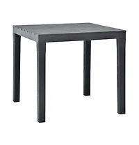 vidaXL Patio Table Anthracite 30.7"x30.7"x28.3" Plastic