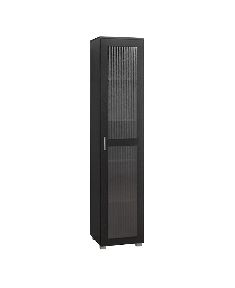 Kings Brand Furniture Romero Tall Curio Storage Cabinet - Bookshelf Perfect for Living Room, Kitchen, Bedroom & Office