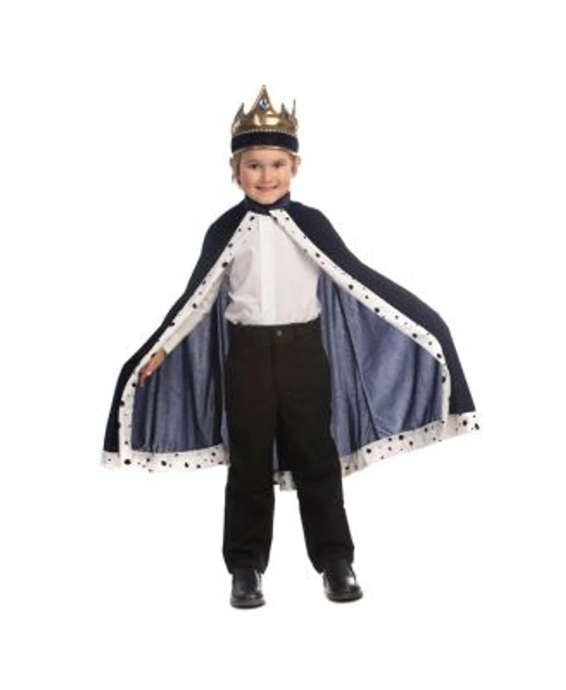 Dress Up America King Crown Robe Costume Set Kids Boys
