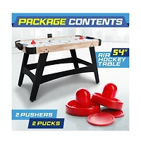 SereneLife 54" Air Hockey Table with Digital Led Scoreboard, 12V Fan Motor, and Pucks