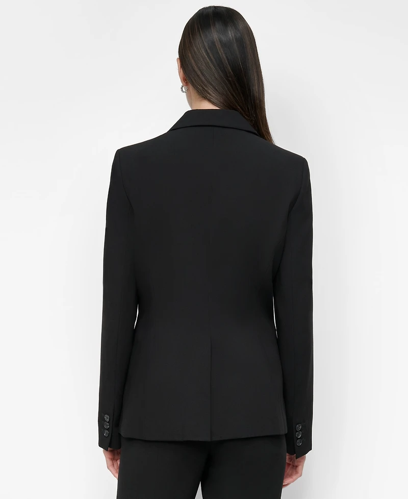 Dkny Women's Notch-Collar One-Button Long Sleeve Blazer Jacket