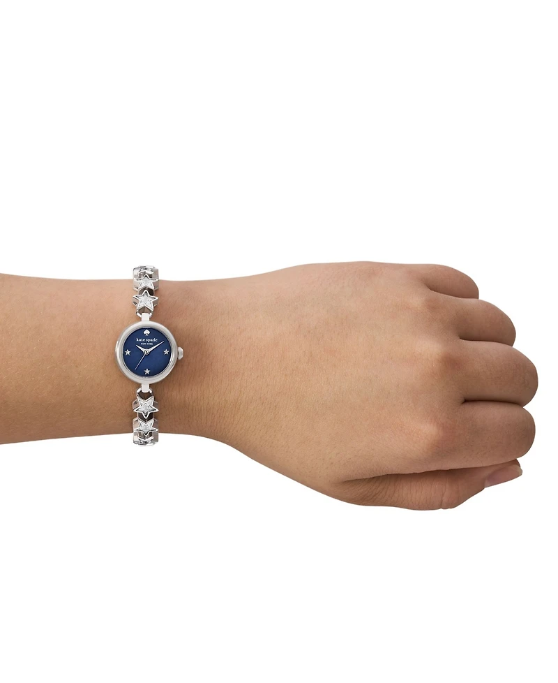 Kate Spade New York Women's Monroe Silver-tone Stainless Steel Star Bracelet Watch 20mm