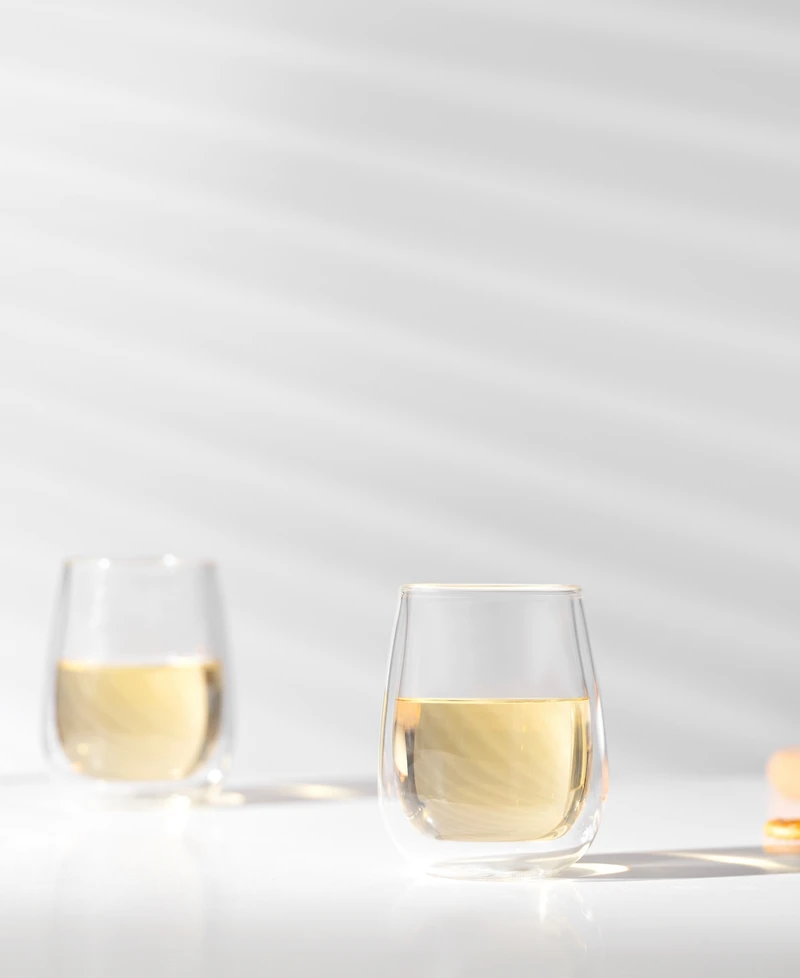 Bodum Skal Double-Walled White Wine Glasses, Set of 2