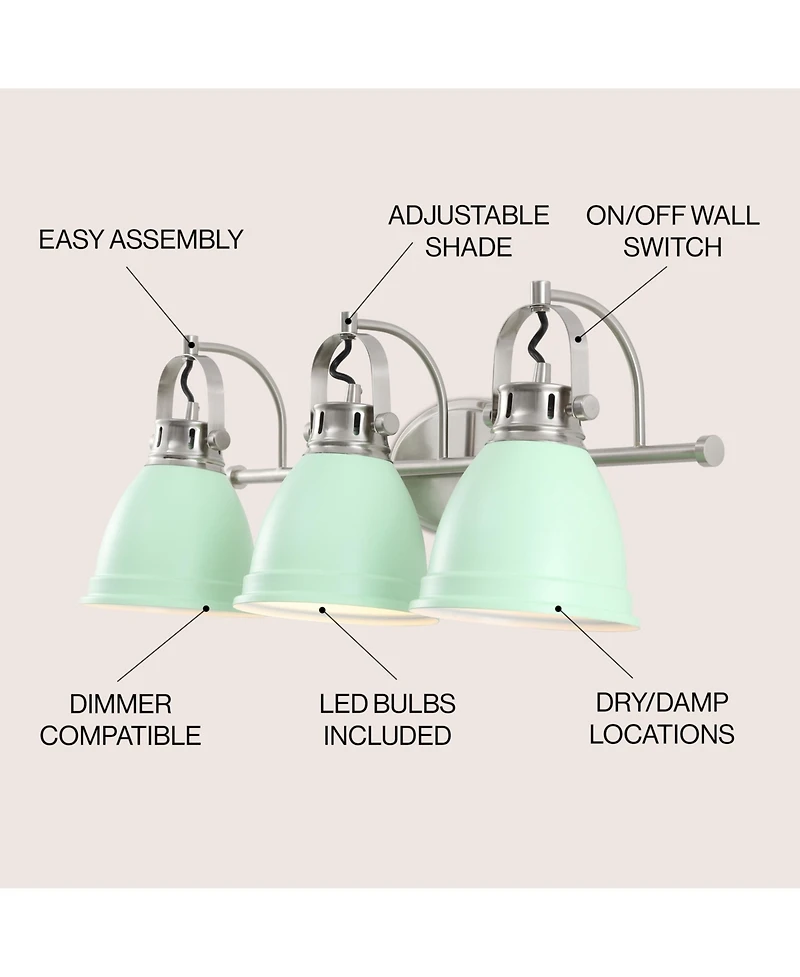 Jonathan Y Phineas -Light Adjustable Farmhouse Bohemian Iron Led Vanity Light