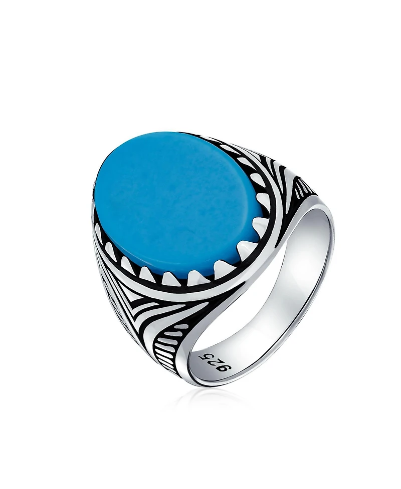 Bling Jewelry Natural Stone Oval Cabochon Western Claw Ring Sterling Silver